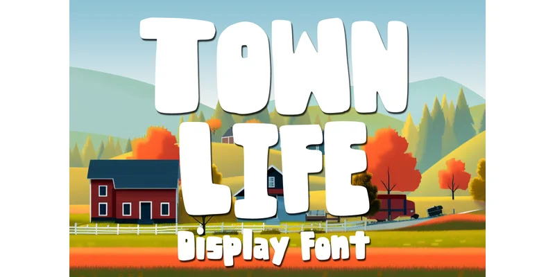 Town Life Font by MVMET — Display Font