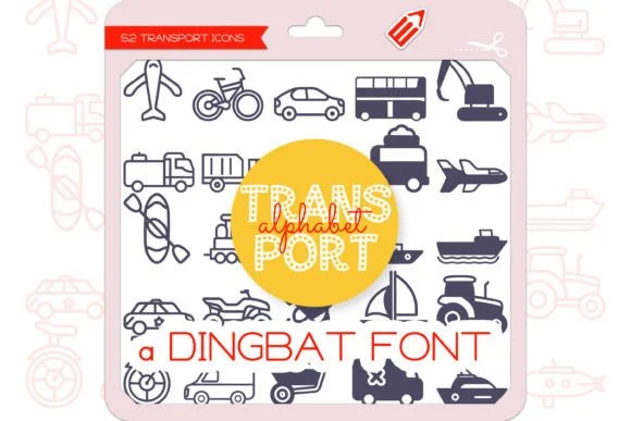 Transport Alphabet by WADLEN — Dingbats Font