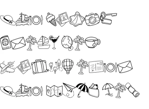Travel by Sirinart — Dingbats Font — thumbnail 8