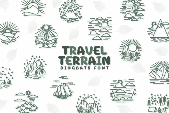 Travel Terrain by Chonada — Dingbats Font