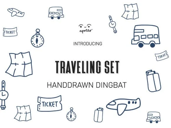 Traveling Set by Apollo no.64 — Dingbats Font