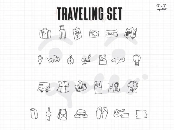 Traveling Set by Apollo no.64 — Dingbats Font — thumbnail 2