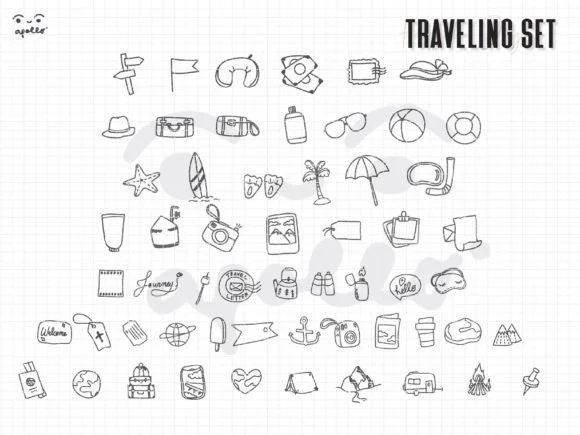 Traveling Set by Apollo no.64 — Dingbats Font — thumbnail 3