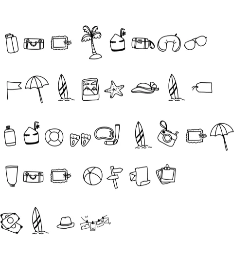 Traveling Set by Apollo no.64 — Dingbats Font — thumbnail 6