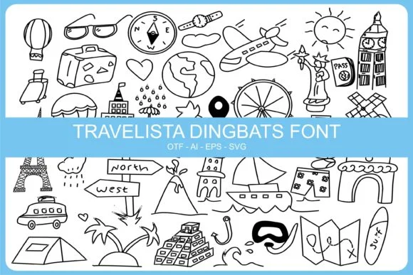 Travelista by edywiyonopp — Dingbats Font
