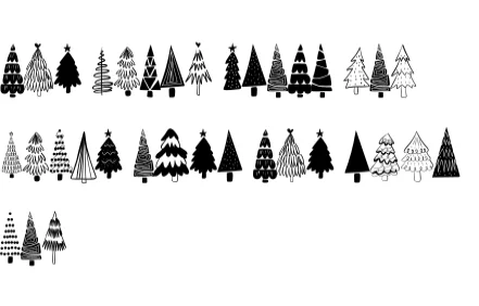 Tree Christmas by Sirinart — Dingbats Font — thumbnail 8