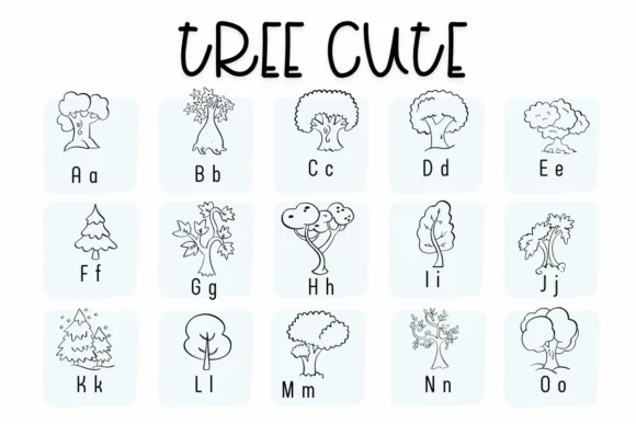 Tree Cute by Sirinart — Dingbats Font — thumbnail 2