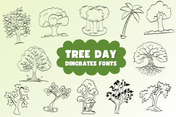 Tree Day by Natchuta — Dingbats Font