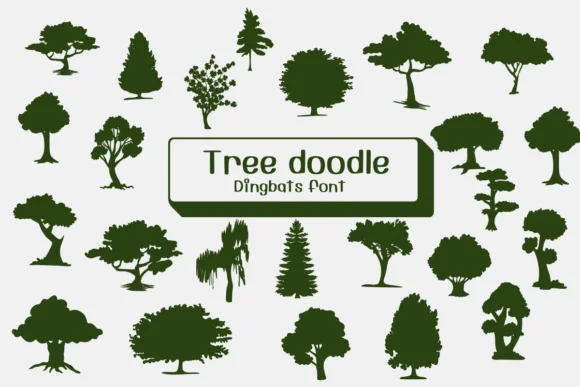 Tree Doodle by Ketsarin — Dingbats Font