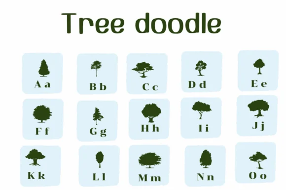 Tree Doodle by Ketsarin — Dingbats Font — thumbnail 2