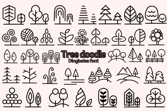 Tree Doodle by Chonada — Dingbats Font