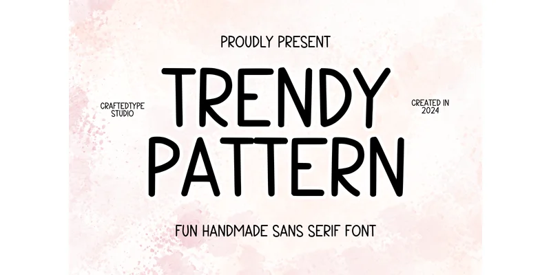 Trendy Pattern Font by CraftedType Studio — Sans Serif Font