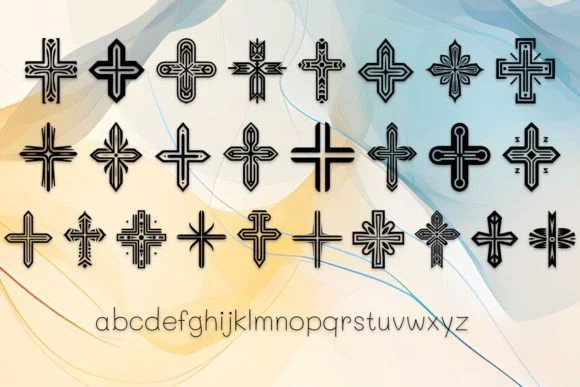 Tribal Cross by MOMAT THIRTYONE — Dingbats Font — thumbnail 3