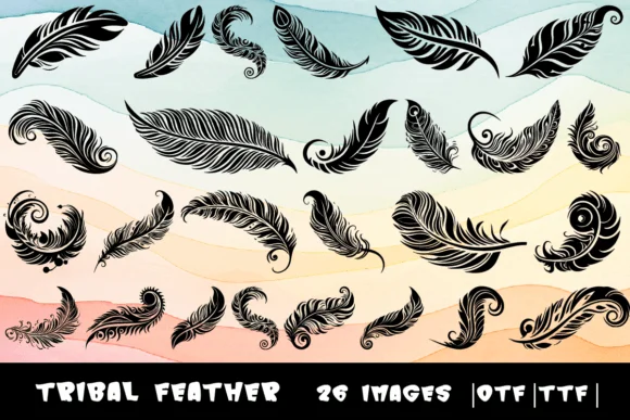 Tribal Feather by MOMAT THIRTYONE — Dingbats Font