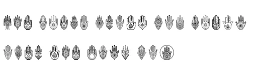 Tribal Hamsa Hands by MOMAT THIRTYONE — Dingbats Font — thumbnail 6