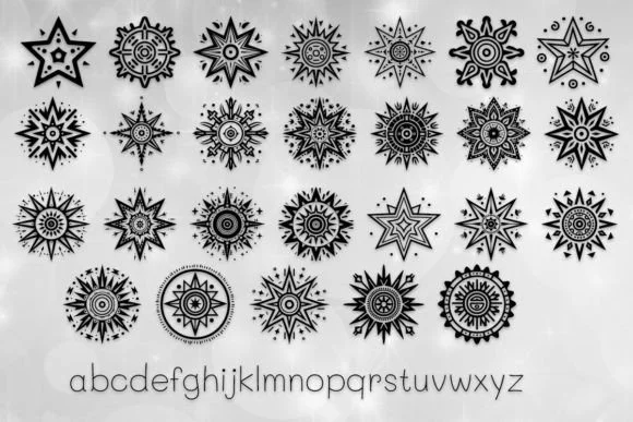 Tribal Star by MOMAT THIRTYONE — Dingbats Font — thumbnail 3