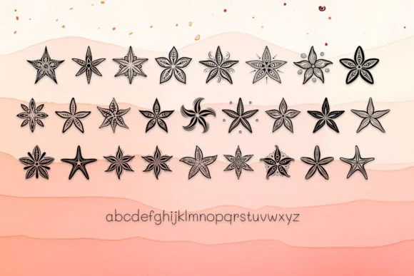 Tribal Starfish by MOMAT THIRTYONE — Dingbats Font — thumbnail 3