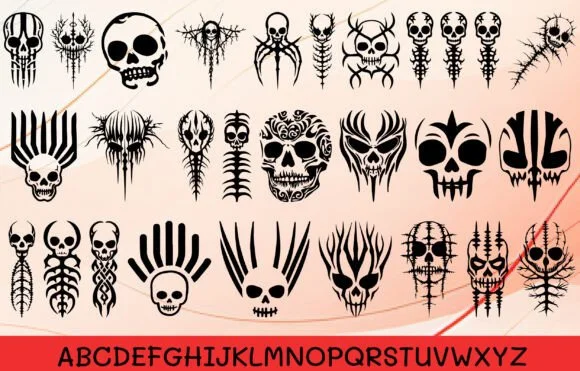 Tribal Sugar Skulls by MOMAT THIRTYONE — Dingbats Font — thumbnail 2