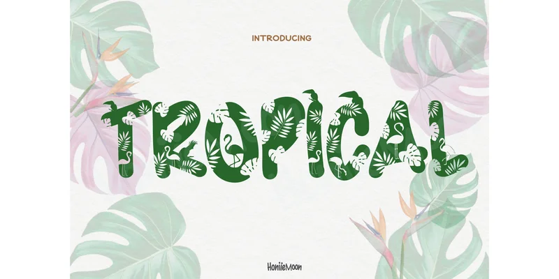 Tropical Font by Honiiemoon by Honiiemoon — Decorative Font