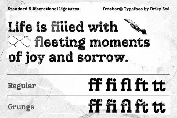 Trosher by Drizy Studio — Slab Serif Font — thumbnail 5