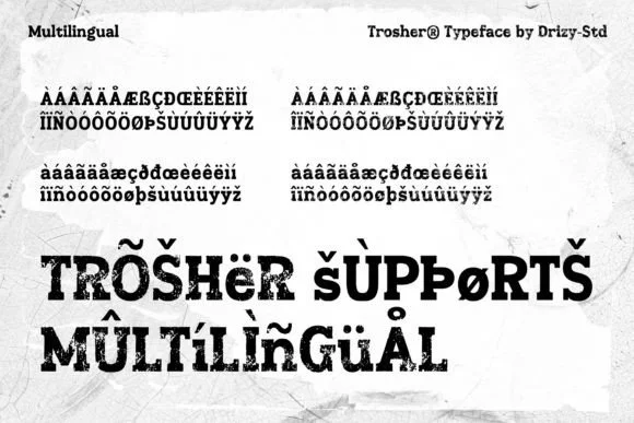 Trosher by Drizy Studio — Slab Serif Font — thumbnail 7