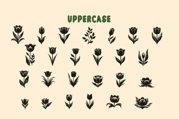 Tulips Flower by Eystore — Dingbats Font — thumbnail 2