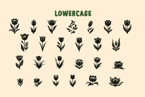Tulips Flower by Eystore — Dingbats Font — thumbnail 3