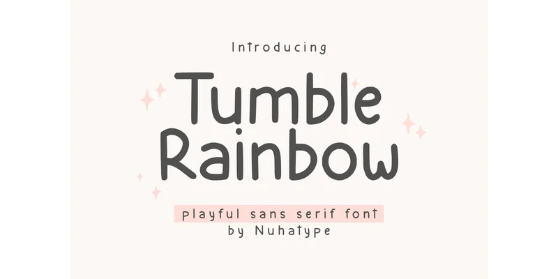 Tumble Rainbow Font by Nuhatype — Sans Serif Font