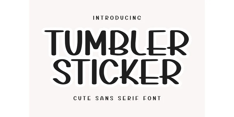Tumbler Sticker Font by Letterayu — Sans Serif Font