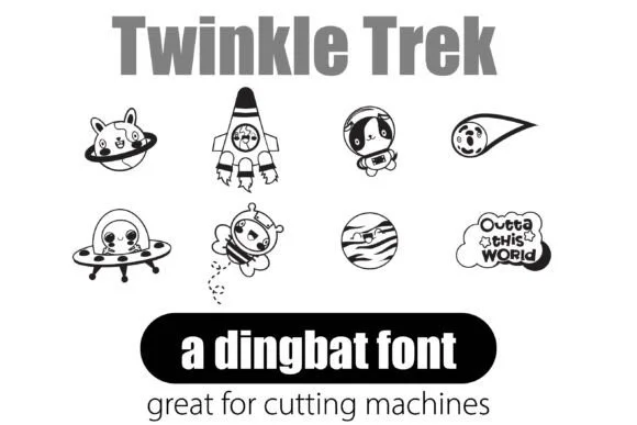 Twinkle Trek by Illustration Ink — Dingbats Font