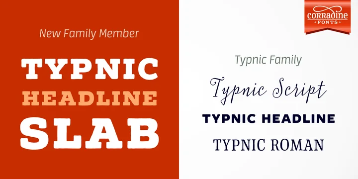Typnic Headline Family by Corradine Fonts — Slab Serif Font