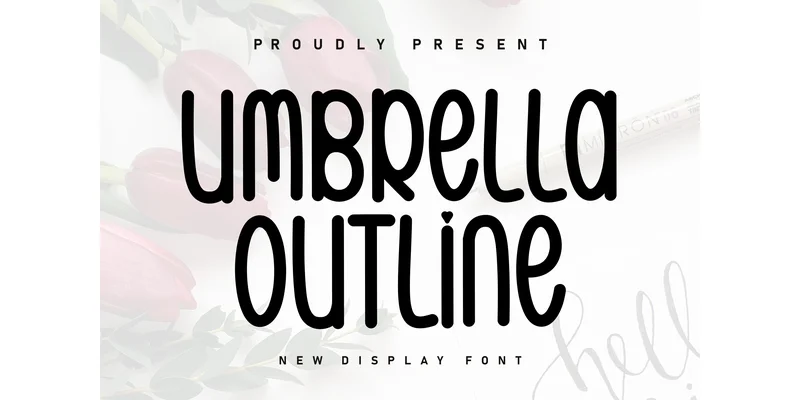 Umbrella Outline Font by KC Production — Display Font