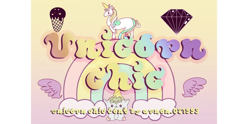 Unicorn Chic Font by arnon.021993 — Display Font