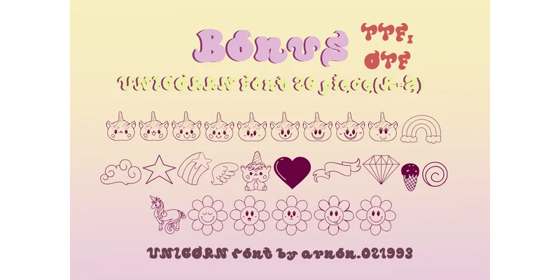 Unicorn Chic Font by arnon.021993 — Display Font — thumbnail 7