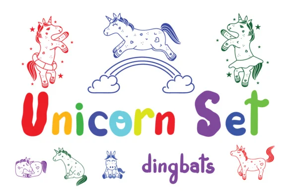 Unicorn Dingbat by Lickable Pixels — Dingbats Font — thumbnail 2