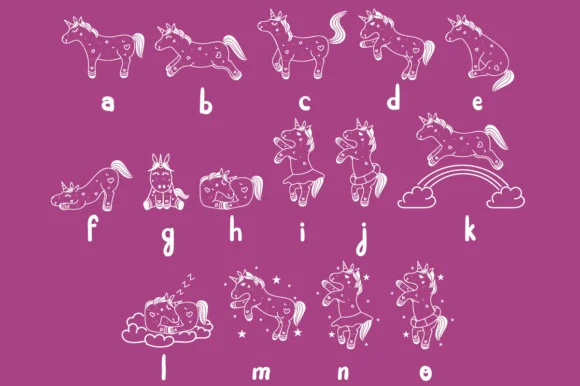 Unicorn Dingbat by Lickable Pixels — Dingbats Font — thumbnail 3