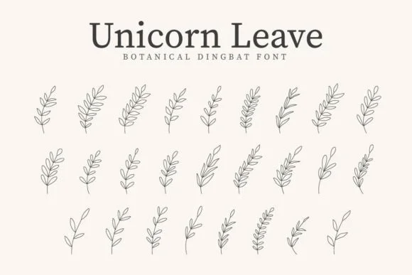 Unicorn Leave by CraftedType Studio — Dingbats Font