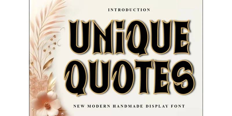 Unique Quotes Font by PiPi Creative — Display Font