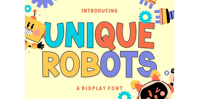 Unique Robots Font by Wankriss — Display Font