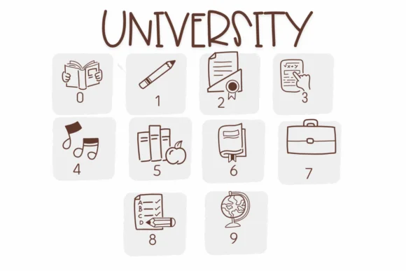 University by Sirinart — Dingbats Font — thumbnail 4