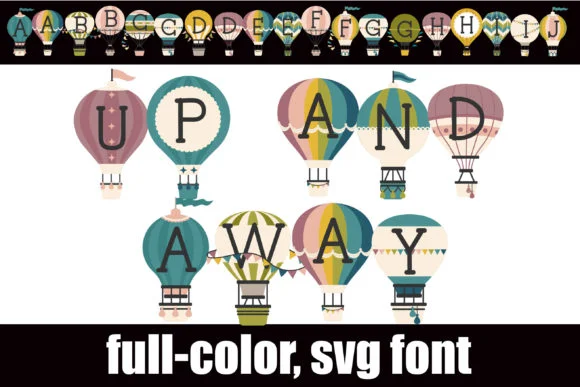 Up and Away by Illustration Ink — Color Fonts Font