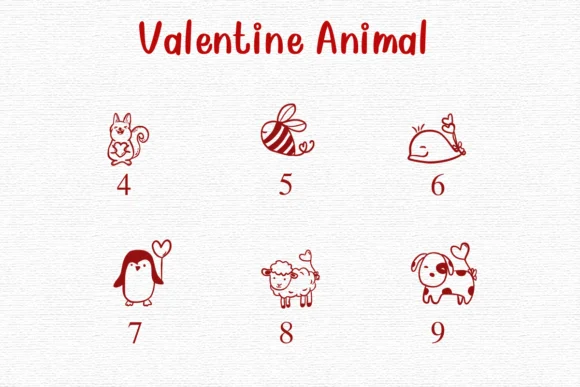 Valentine Animal by Nongyao — Dingbats Font — thumbnail 4