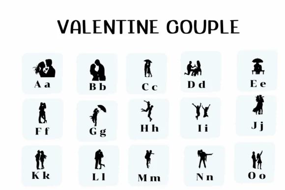 Valentine Couple by Ketsarin — Dingbats Font — thumbnail 2