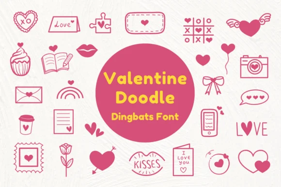 Valentine Doodle by Nun Sukhwan — Dingbats Font
