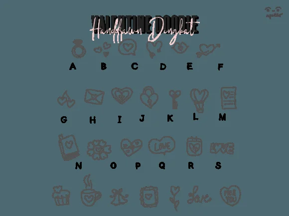 Valentine Doodle by Apollo no.64 — Dingbats Font — thumbnail 2