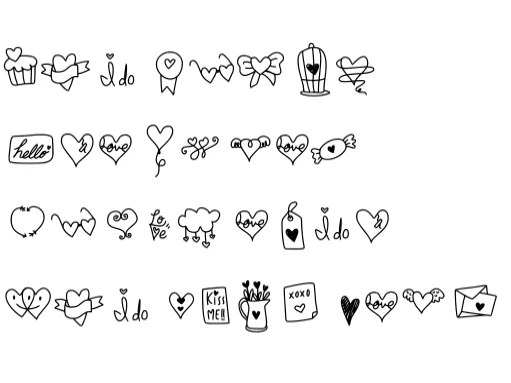 Valentine Doodle by Apollo no.64 — Dingbats Font — thumbnail 6
