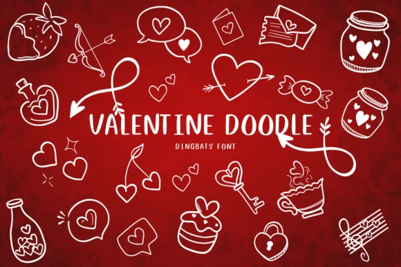 Valentine Doodle by CHANOK — Dingbats Font