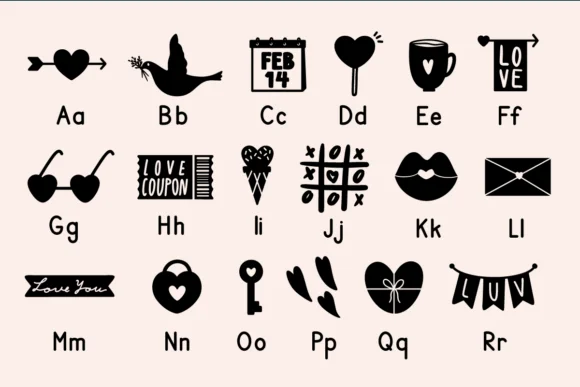 Valentine Doodles by Nyla.studio — Dingbats Font — thumbnail 7