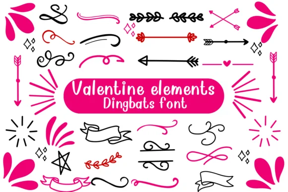 Valentine Elements by Nongyao — Dingbats Font