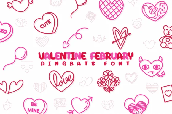 Valentine February by Chonada — Dingbats Font
